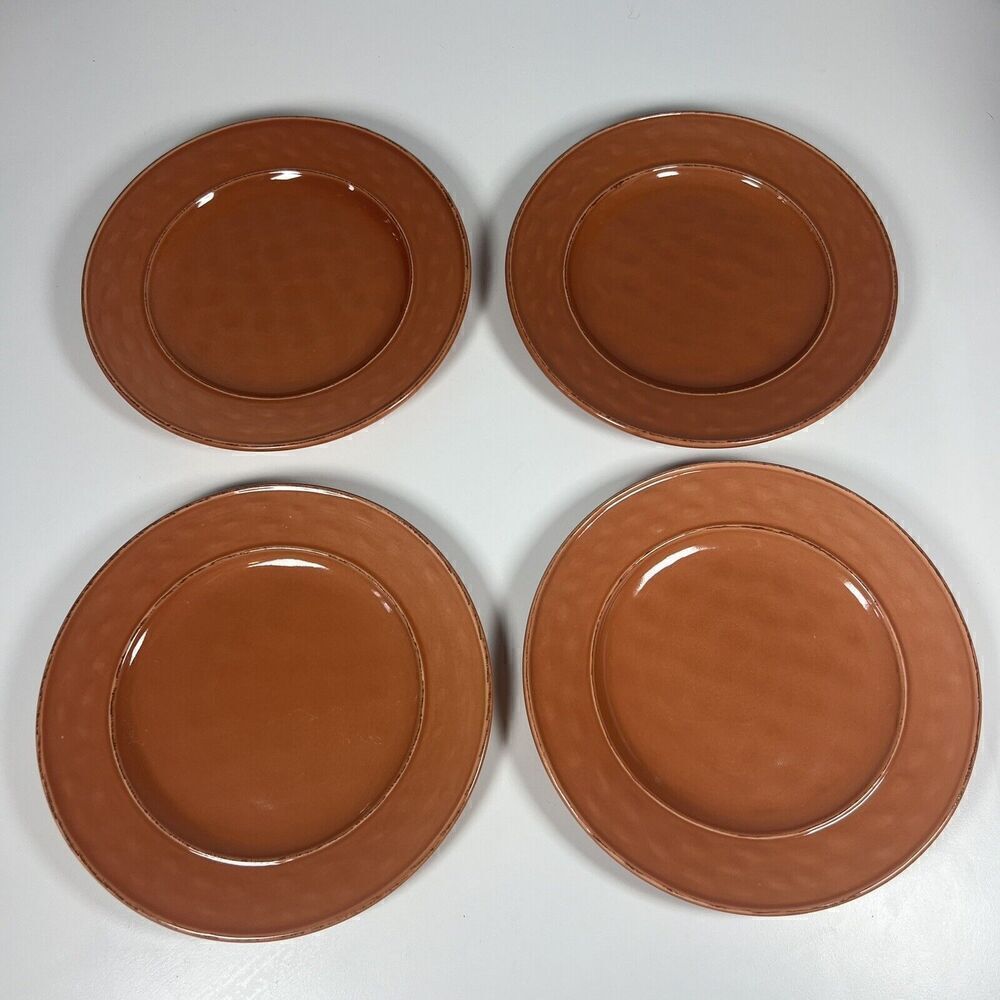 PIER 1 Stoneware MARTILLO CINNAMON - Set of 4 SALAD PLATES